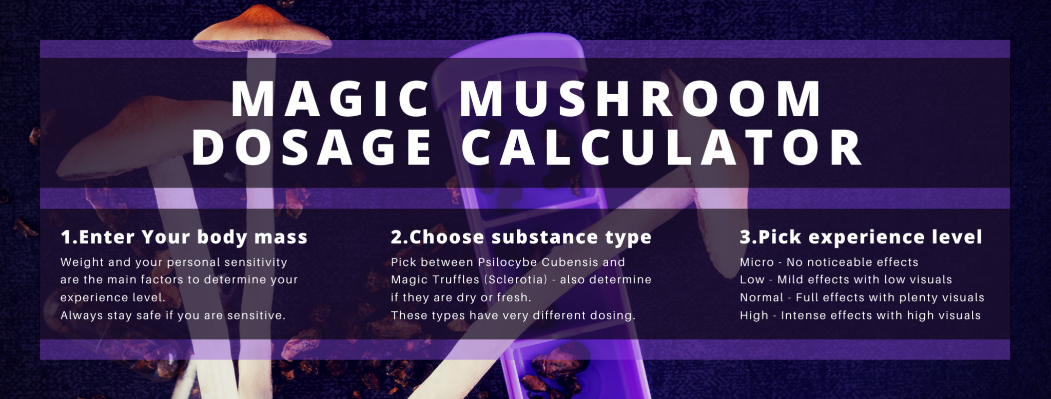 Magic Mushroom Dosage Calculator - Smartific.com