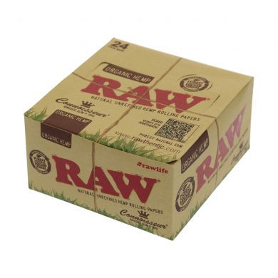 ? Raw Organic Hemp Connoisseur King Size Slim Rolling Papers with Tips Smartific 716165177586