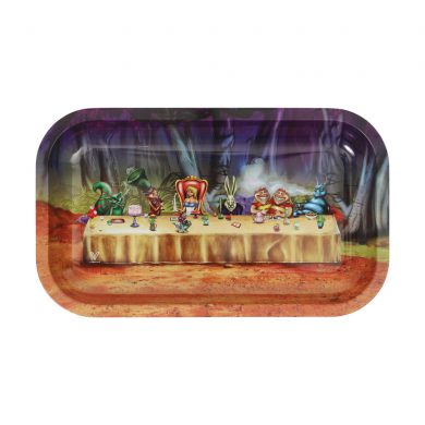 ? Alice in Grinderland Table Large Metal Rolling Tray Smartific 777791173441