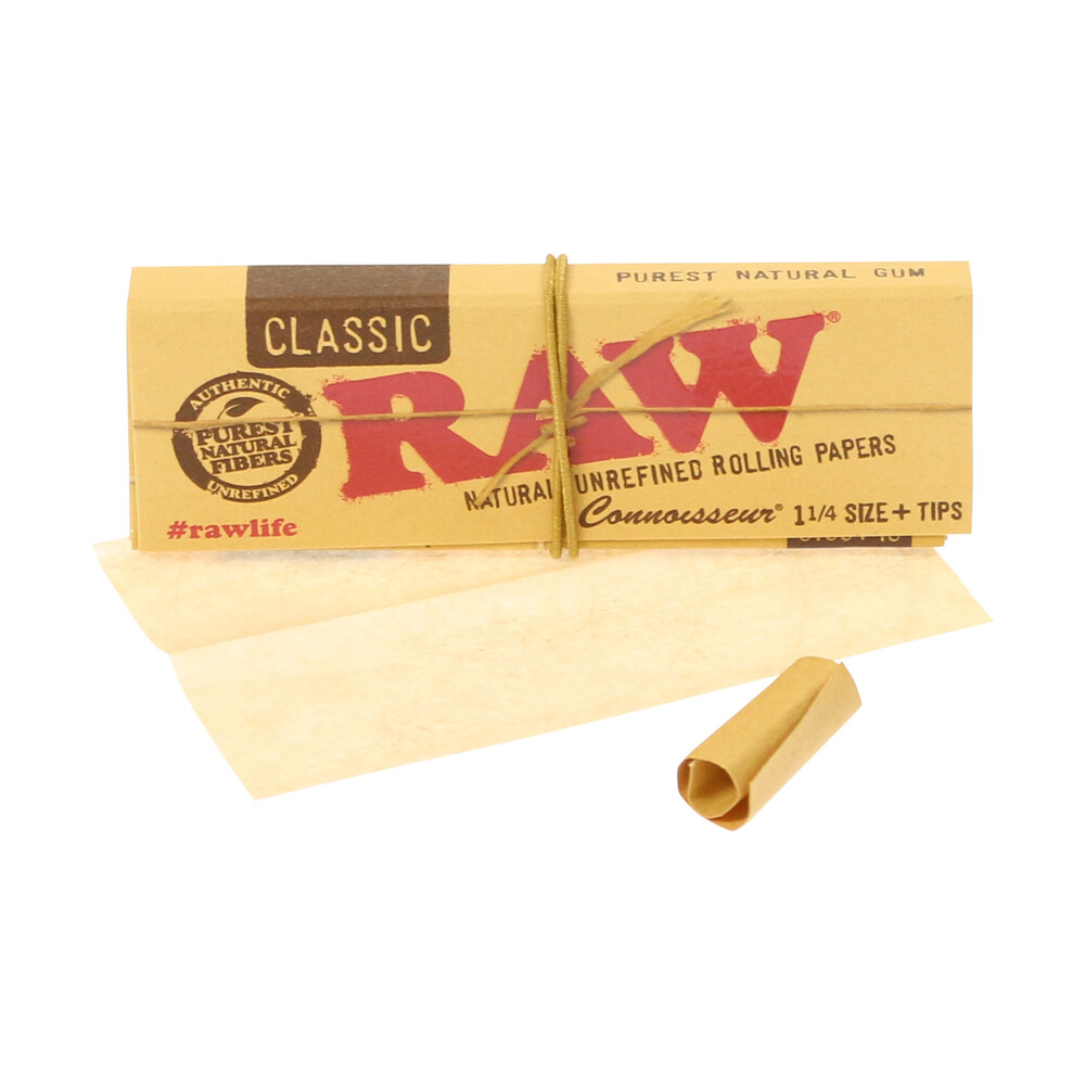 ? Raw Classic Connoisseur 1¼ Rolling Papers and Tips Smartific 716165176114