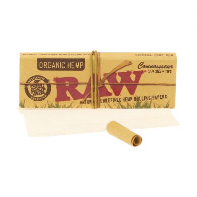 ? Raw Organic Hemp Connoisseur 1¼ Rolling Papers and Tips Smartific 716165176138