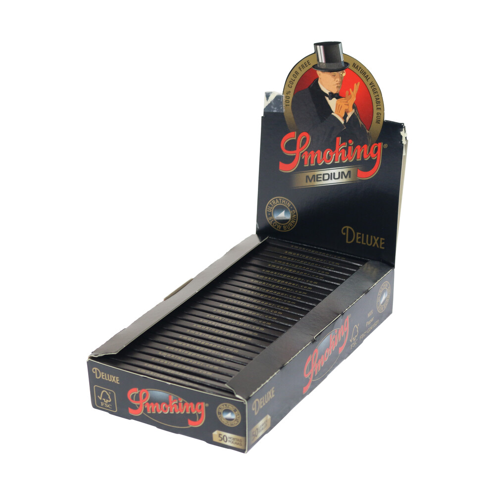 ? Smoking Deluxe Black Medium 1¼ Rolling Papers Smartific 84190819