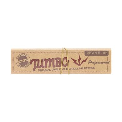 Jumbo Natural King Size Slim with Tips Unbleached