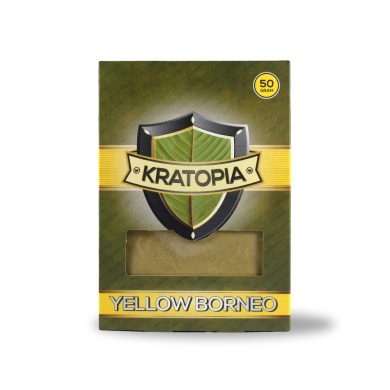 Yellow Borneo Kratom front view Kratopia