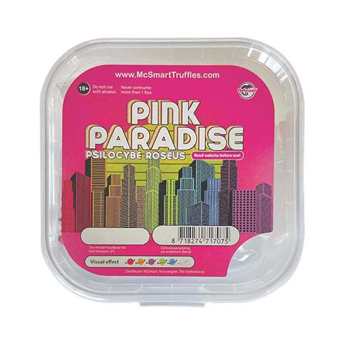Pink Paradise truffles package